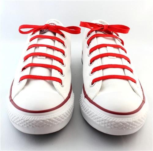 Fine Round Red Shoe Laces in 100% Cotton